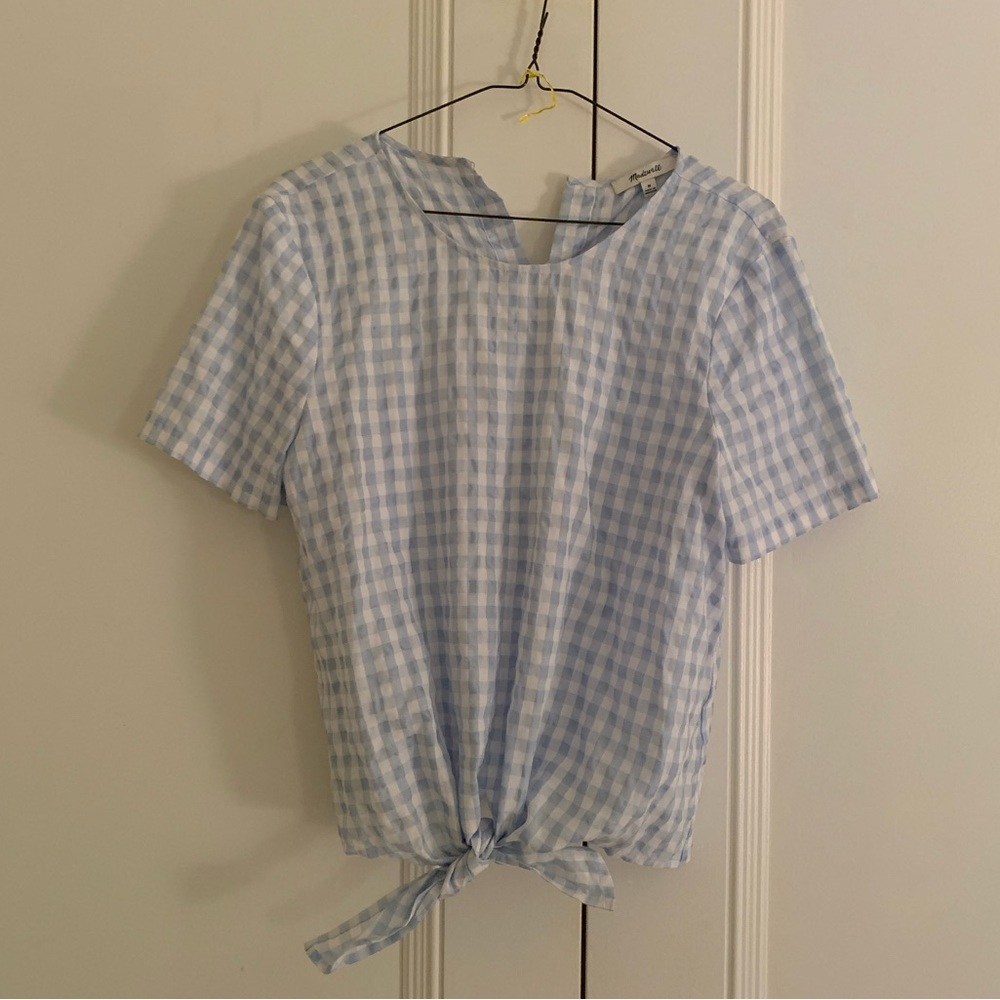 Madewell gingham blouse